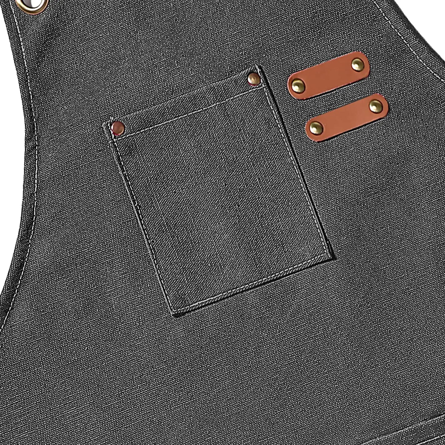 New Fashion Canvas Kitchen Apron – Unisex Chef Work Apron for Grill, Restaurant, Bar, Shop, Cafes, and Beauty Nail Studios