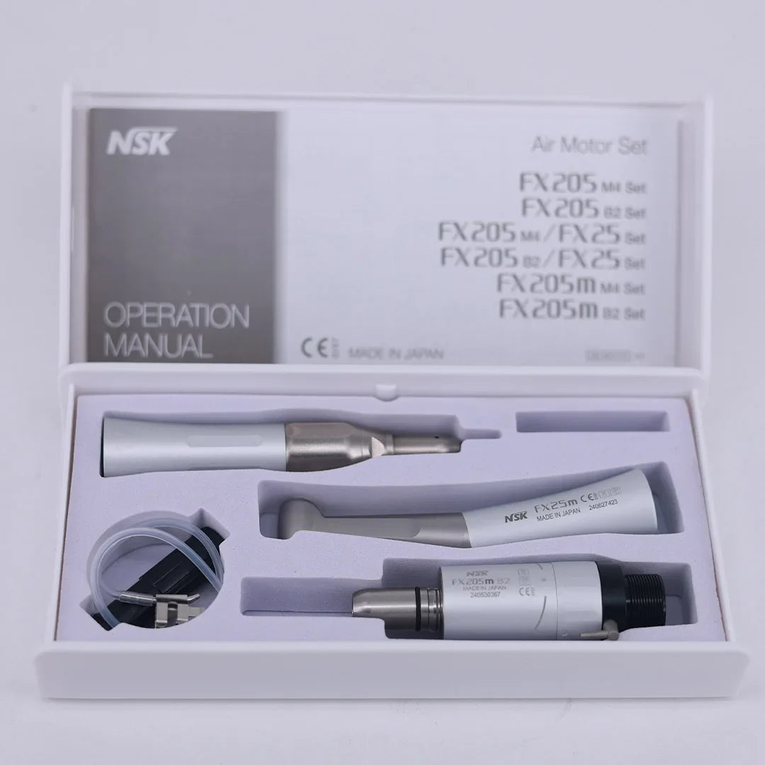NSK FX25 FX65 1:1 Direct Drive Contra Angle — Low Speed Dental Handpiece for Polishing & Mini Head Dentistry