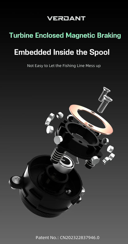 Histar Verdant BFS Ultra-Light 118g Carbon Fiber Baitcasting Reel – 7.2:1 Gear Ratio, 4KG Drag, Durable & High-Performance