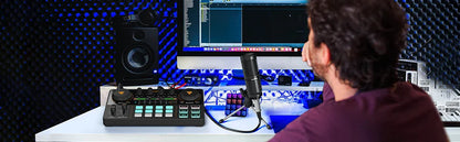 Maono AM200-S1 Microphone & Sound Card Set – MaonoCaster Audio Interface with Condenser Mic for Live Streaming, Recording on PC & Phone
