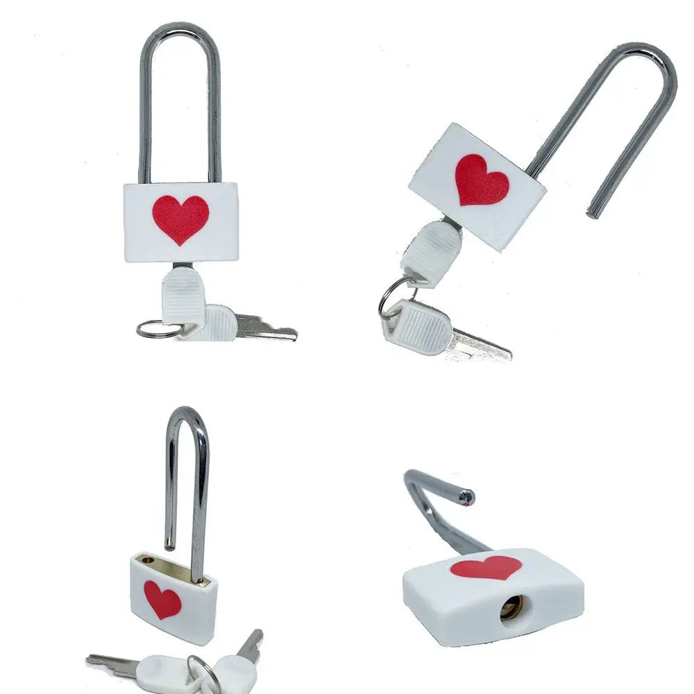 Modern Minimalist Anti-Theft ABS Locker Padlock – Love Lock for Valentine's Day and Couple's Long Handle Security Lock