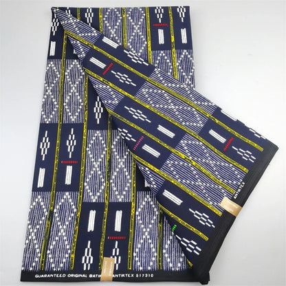 African Ankara Wax Print Fabric - 100% Cotton Nigerian Designer Pagne for Sewing, Party Dresses & DIY Patchwork