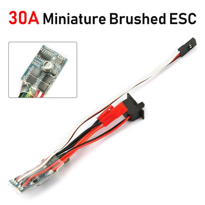 Micro ESC 20A 30A Brushed Electric Speed Controller – RC ESC for 2S 4-8V, DIY Mini 1/16 1/18 1/24 RC Car, Boat, Tank w/Brake