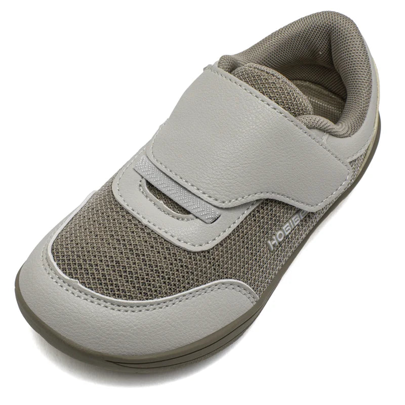 HOBIBEAR Kids Wide Toe Barefoot Shoes – Minimalist Hook & Loop Casual Sneakers, Breathable Zero Drop Shoes