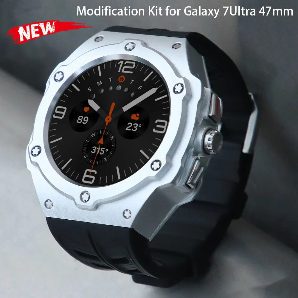 Luxury Carbon Case & Rubber Strap Kit – Samsung Galaxy Watch Ultra 47mm Accessories