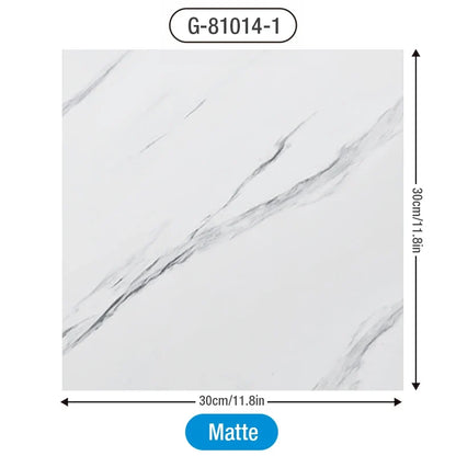 Marble Floor Tile Stickers - Waterproof Self-Adhesive PVC Home Decor