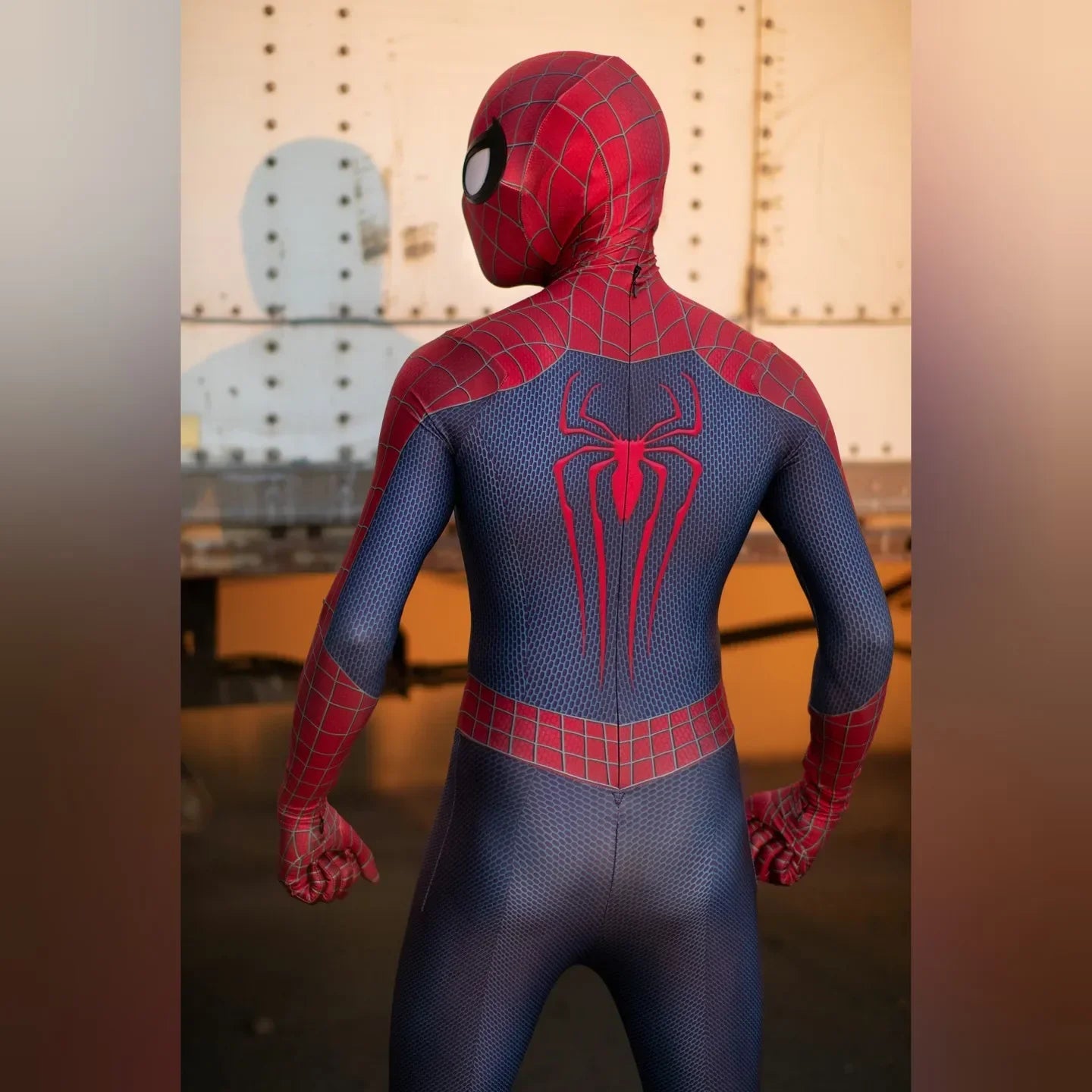 Men’s TASM 2 Spider Cosplay Costume – Superhero Zentai Full Bodysuit Jumpsuit for Halloween & Adults