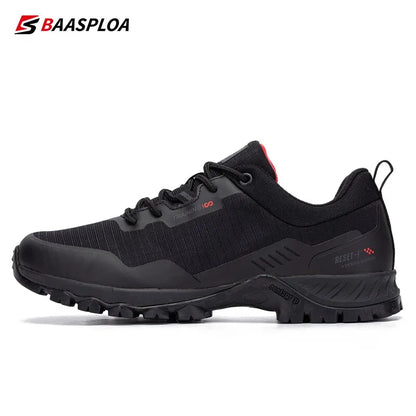 Baasploa Men’s Waterproof Hiking Shoes — Anti-Skid, Wear-Resistant Outdoor Travel Sneakers
