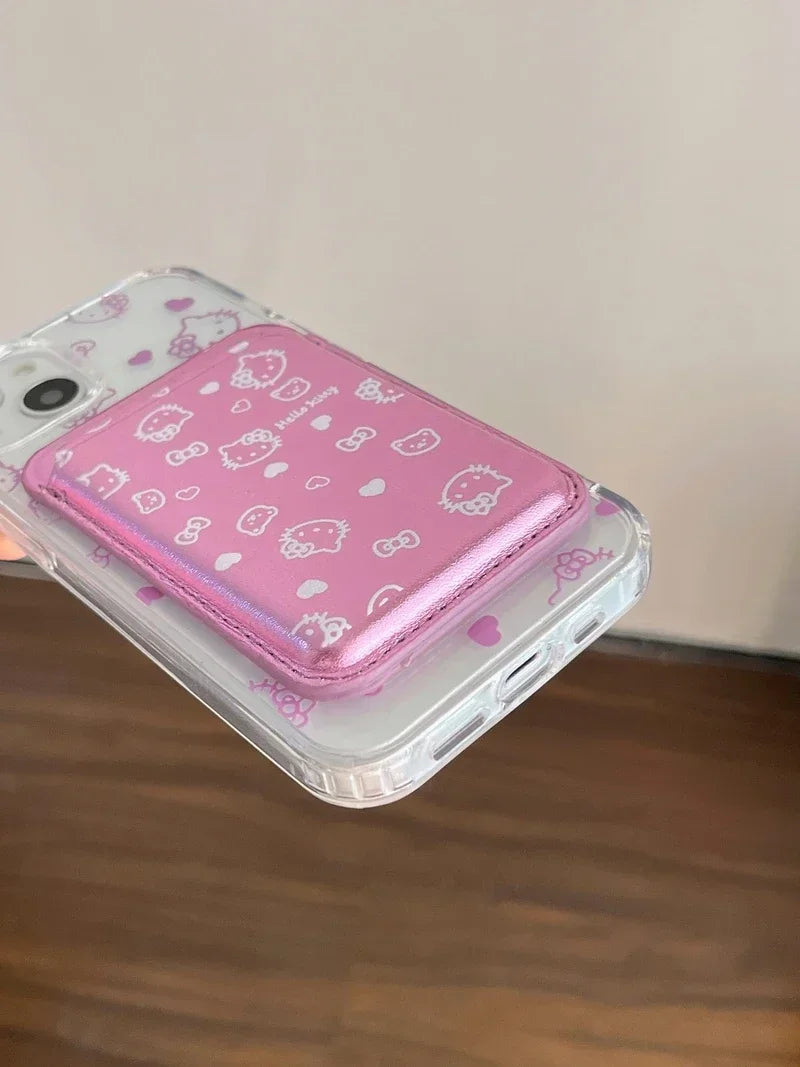 Hello Kitty MagSafe Wallet Case for iPhone 12–16 Pro Max – Cute Sanrio Magnetic Holder with Wireless Charging & Hard Cover