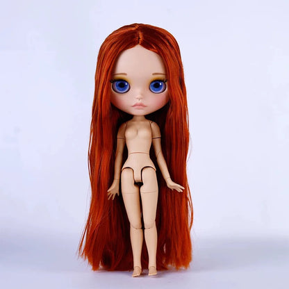 ICY DBS Blythe Doll – 30CM Tan Skin Matte & Glossy Face, Pouting Lips, 19-Joint BJD DIY Costume Doll Gift