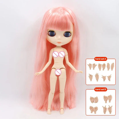 ICY DBS Blyth Doll – 1/6 BJD Customized Nude Joint Body, White Skin Glossy & Matte Face, 30cm Girl Toy Gift