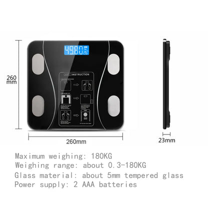 Smart Bluetooth Body Composition Scale: Wireless Digital Bathroom Weight Analyzer with Smartphone App