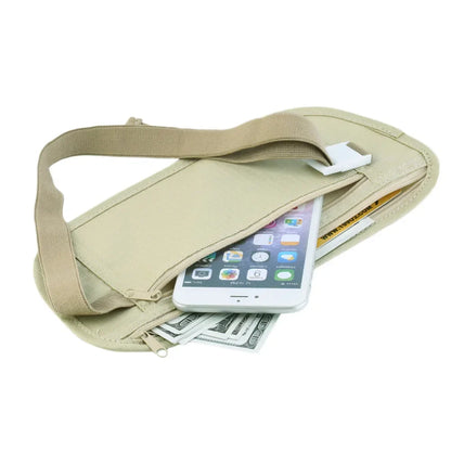 Invisible Travel Waist Pack: Hidden Security Money Belt Bag for Passport, Wallet, and Essentials - Perfect Chest Pack for Secure Travel