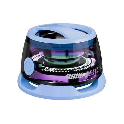 Mini Travel Bluetooth Speaker – Portable Outdoor Stereo with Magnetic Base, RGB Lights & Phone Holder for iOS