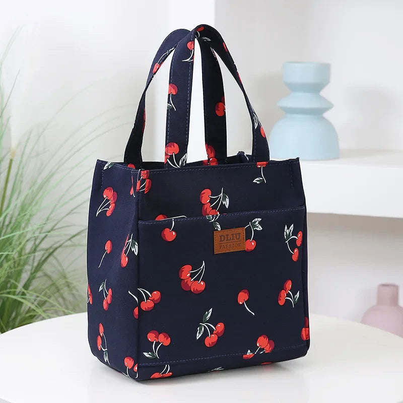 Fashionable Thickened Cotton Handbag — Large Capacity Tote, Mommy Bag, Lunch Box Storage Pouch, Commuter Handheld Bag