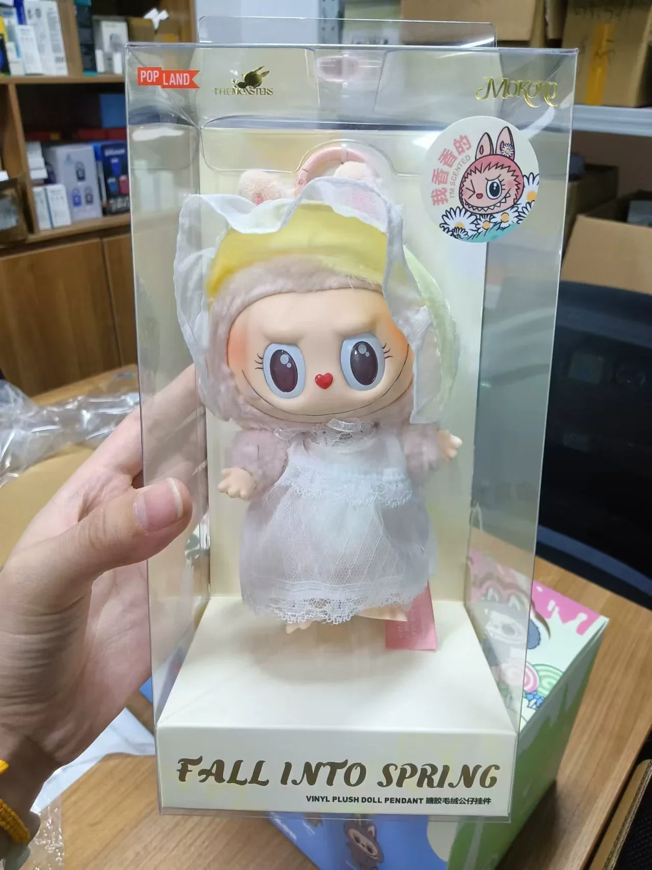 Labubu Sweetheart Doll Mokoko Plush Pendant — First Generation Vinyl Pulling Cloth Hanging Decoration