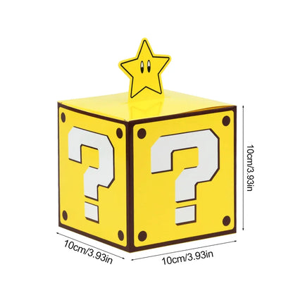 6PCS Question Block Gift Boxes – Kids Video Game Party Favors, Candy Treat Boxes & Decorations 10cm