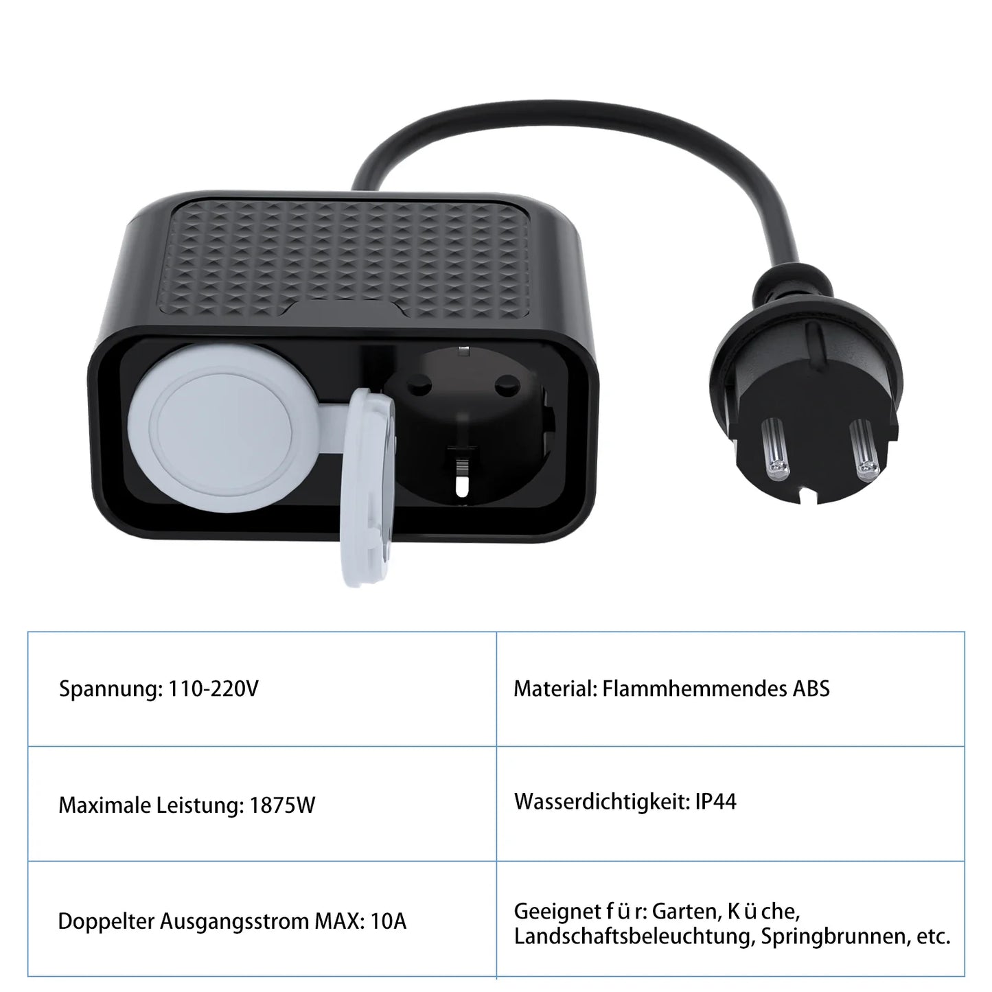 EU WiFi Smart Outdoor Power Socket — Waterproof IP44, Remote Control, Alexa & Google Assistant Compatible