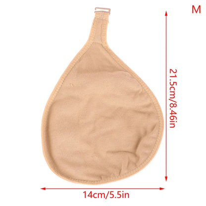 Women Silicone Breast Forms Cover with Cotton Pocket – Mastectomy Prosthesis Protective Triangle Inserts