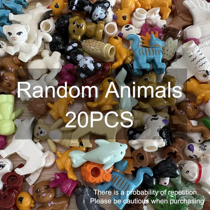 MOC Animal Scene Building Blocks – Zoo & Wildlife DIY Toy Bricks with Ducks, Cats, Dogs, Penguins, Eagles, Wolves, Bears, Deer, Sharks, Snakes, Mice, Sheep (K055)