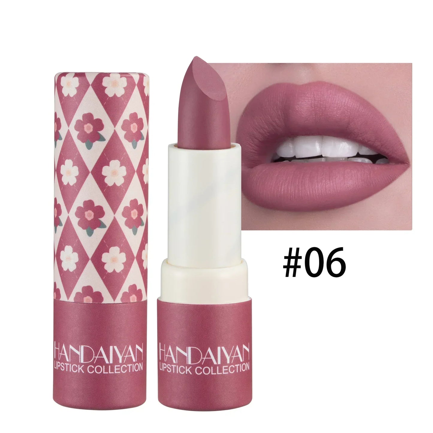 Rose Pink Nude Matte Velvet Lipstick – Long-Lasting, Non-Stick Cup, Waterproof, Sexy Lipsticks for Beauty Makeup