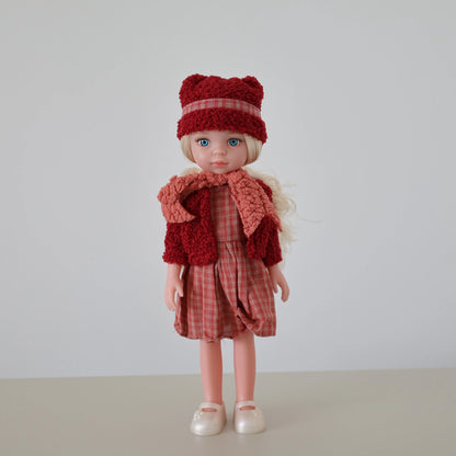 13-Inch Lifelike Girl Doll – Movable Figure with Clothes & Shoes, Realistic Toy Birthday Gift