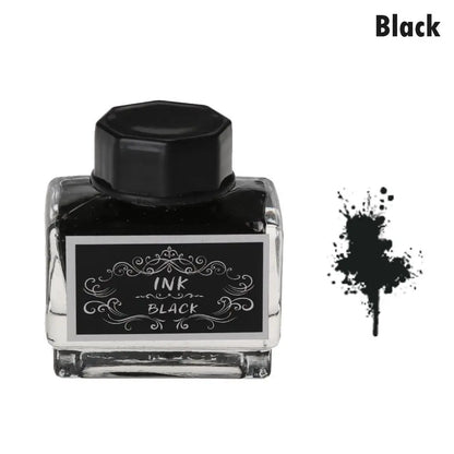 15ml Carbon-Free Fountain Pen Ink — Non-Carbon Ink Bottle for Stationery & Printing