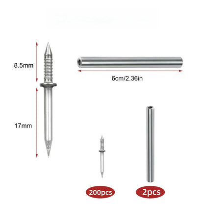 Double Head Seamless Nails – Rust-Proof Metal Skirting Fixing Nails, No-Trace Wood Wall Mounting Hardware Fasteners