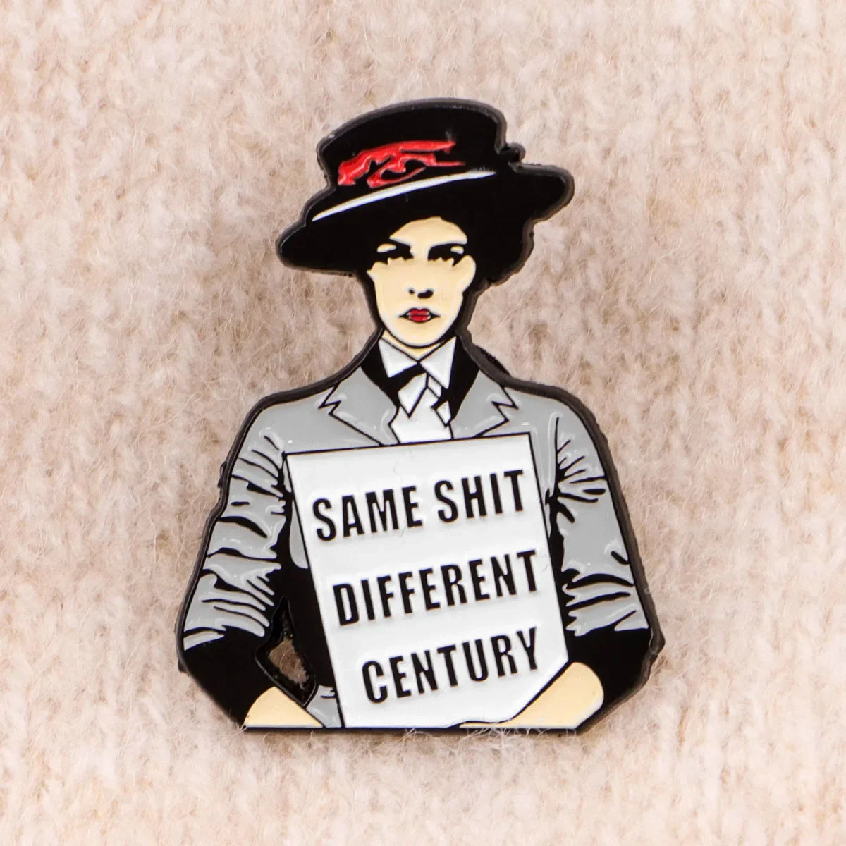 Feminism Mexican Painter Enamel Pin – Cartoon Figure Lapel Brooch for Backpack, Clothing & Accessories, Fashion Jewelry Gift