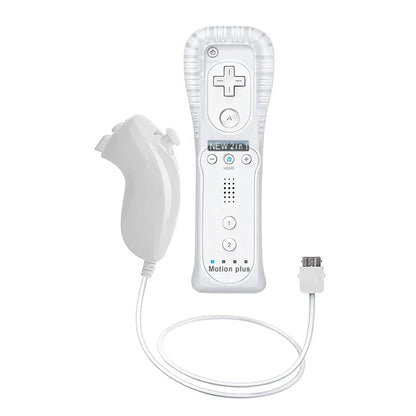 Wii Remote and Nunchuck Controller Set with Motion Plus – Gamepad for Nintendo Wii Console