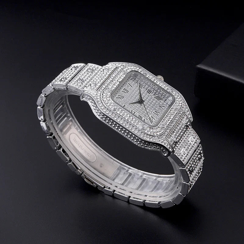 Luxury Silver Stainless Steel Quartz Watch for Men – Dainty Business Casual Wristwatch
