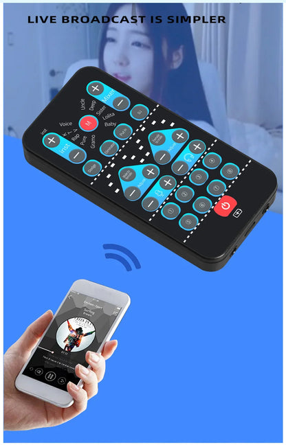 M10 Portable Voice Changer Device – Male to Female Switch, Karaoke & Live Sound Tuning Card