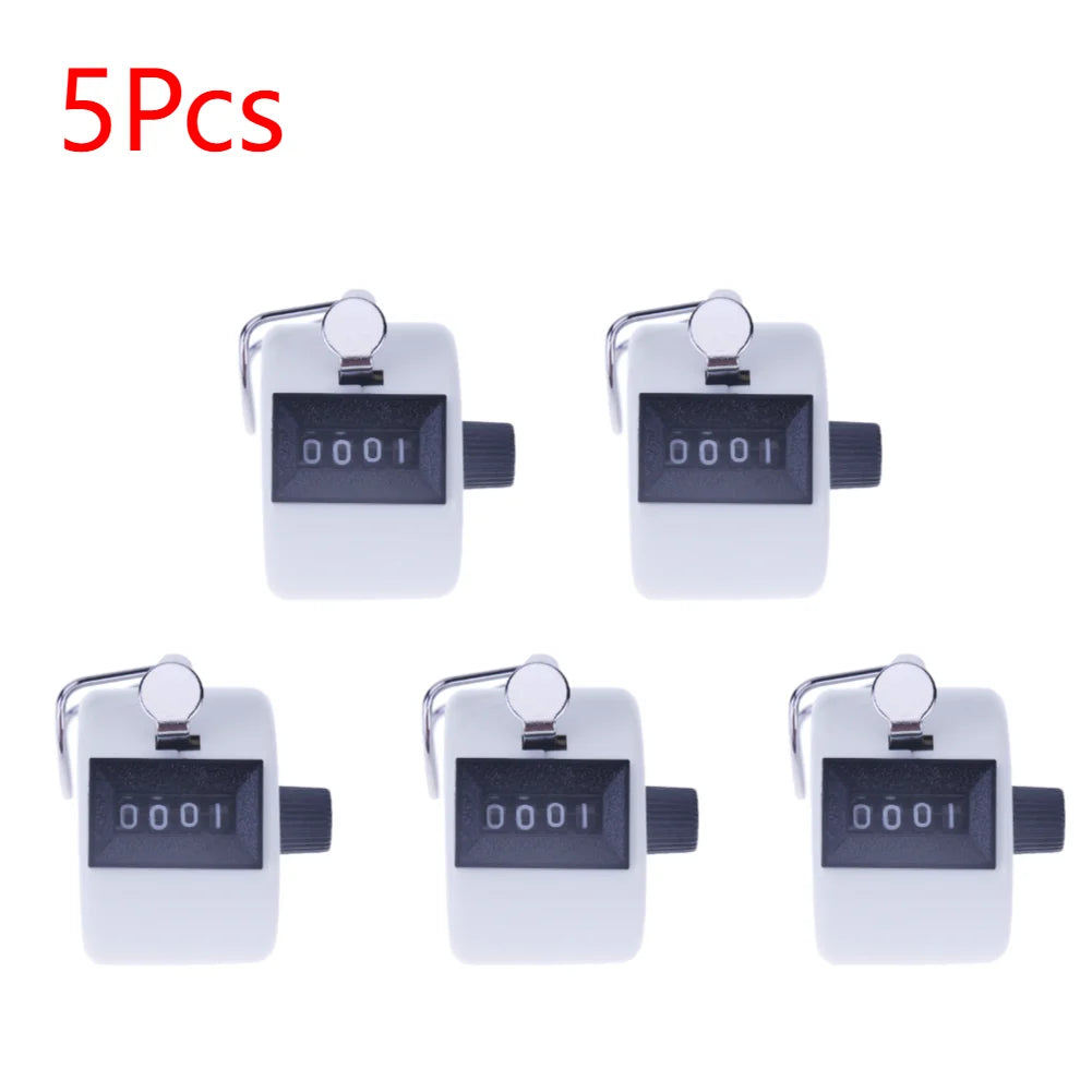 Handheld 4-Digit Tally Counter – Mechanical Manual Palm Clicker for Number Counting, Assorted Colors