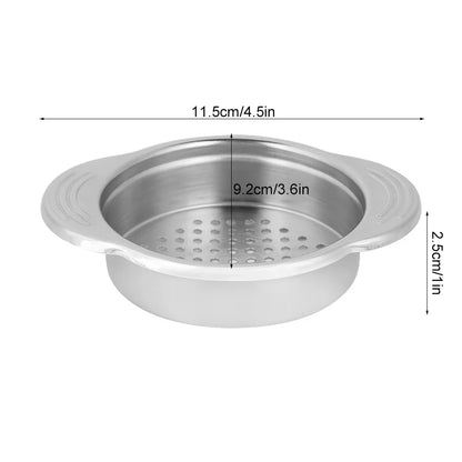 Universal Stainless Steel Can Strainer — Colander for Vegetables, Fruit, Beans, and Tuna