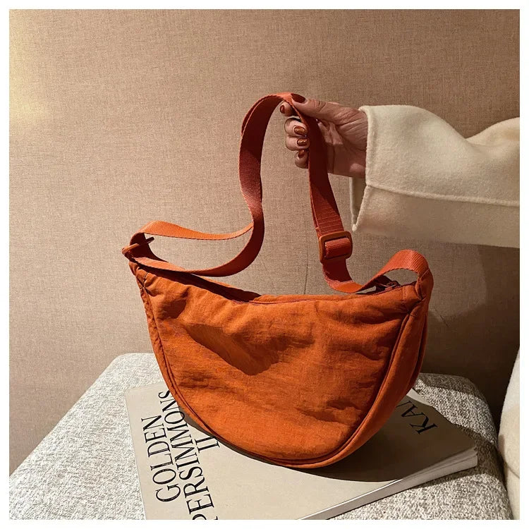 Casual Nylon Hobo Crossbody Bag for Women – Shoulder, Half Moon, Tote Travel Shopper & Purses