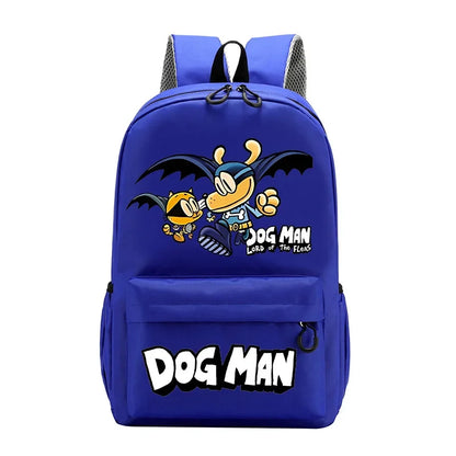 New Dog Man Kids Backpack — Large-Capacity Cartoon Schoolbag for Boys, Children’s School Supplies & Gifts