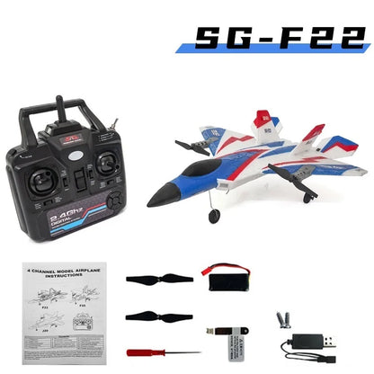 F22 RC Foam Plane – 4-Channel 6G Auto Stabilization with 4K Camera Remote Control Toy