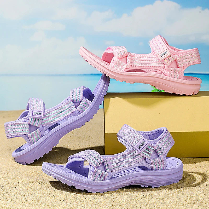 Kids Summer Sport Sandals – Breathable Non-Slip Outdoor Beach Shoes for Boys & Girls | Comfortable Casual Student Footwear for Daily Wear