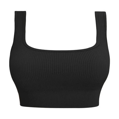 Women’s Seamless Yoga Sports Bra - Backless Fitness Crop Vest for Gym, Training & Outdoor Workouts