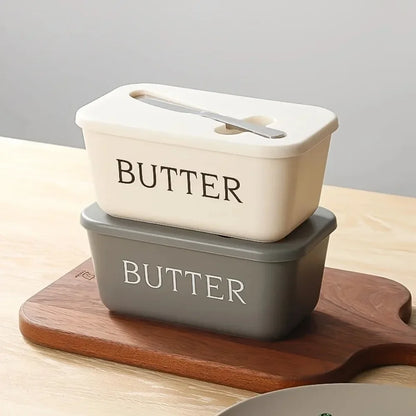 Airtight Butter Dish with Built-In Knife & Slicer – Butter and Cheese Storage Container