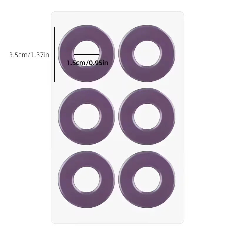 6-Piece Gel Shoe Insoles - Reusable Self-Adhesive Cushions for High Heels, Shock Absorption and Foot Comfort