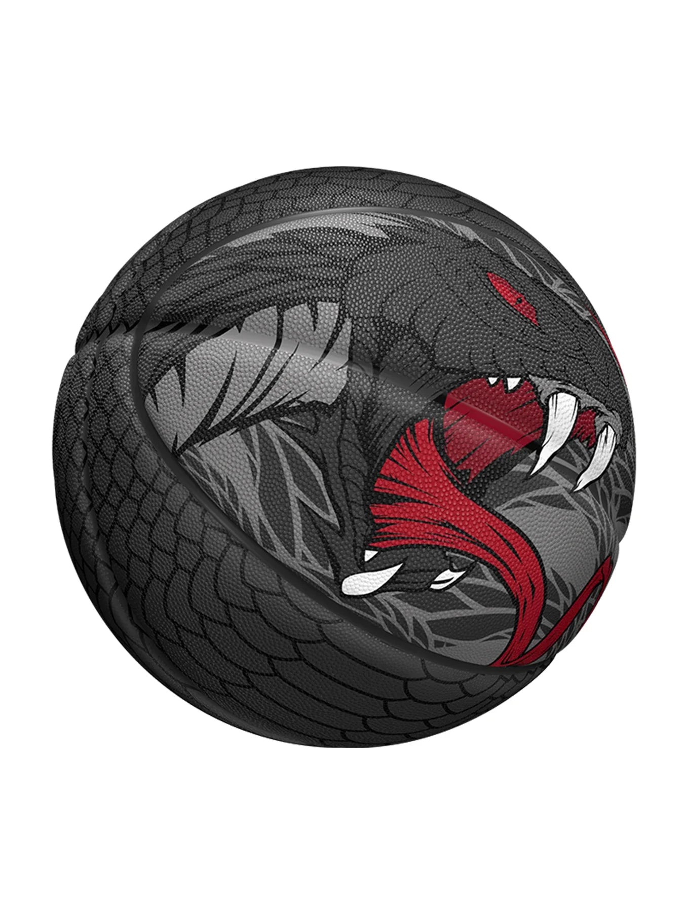 Black Size 7 Dendroaspis Polylepis Basketball – Official Outdoor Training Ball with Pump & Needle