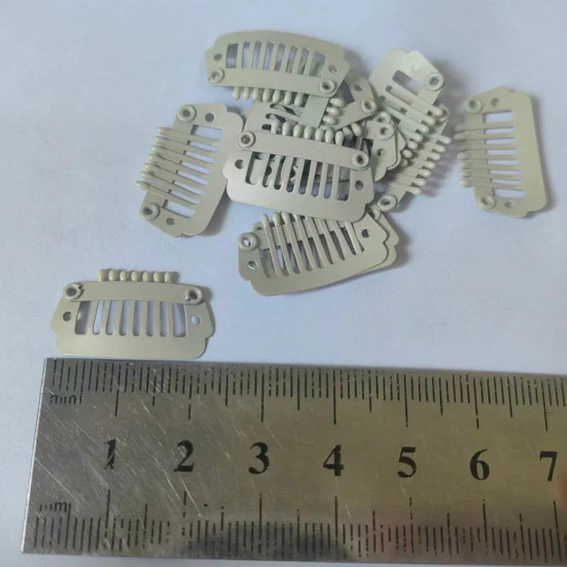50Pcs Wig Clips Snap Clips - 2.3cm-3.6cm Black & Brown Hair Extension Weft Clips for Wig Styling & Hair Tools