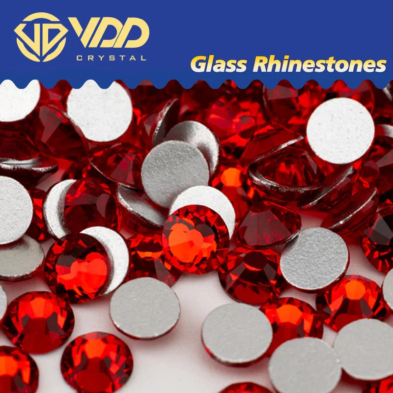 VDD SS4–SS30 Glass Crystal Rhinestones – High Quality Flatback Glitter Strass Stones for Nail Art, DIY Crafts & Decoration