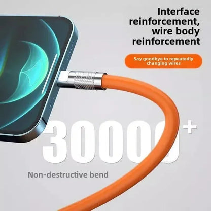 120W 7A Super Fast PD USB-C to USB-C Cable — Liquid Silicone Charger for Xiaomi, Huawei (1M/1.5M/2M)