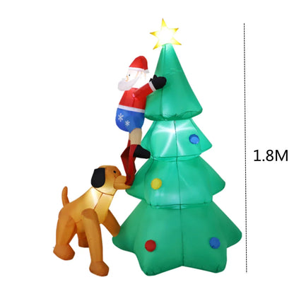 Christmas Tree Inflatable Decoration – Built-in LED Lights Ornament for Xmas Party, New Year, Indoor and Outdoor Garden Decor