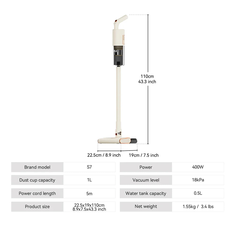 Wet & Dry Vacuum Cleaner Mopping Machine – 5M Cord for Efficient Cleaning