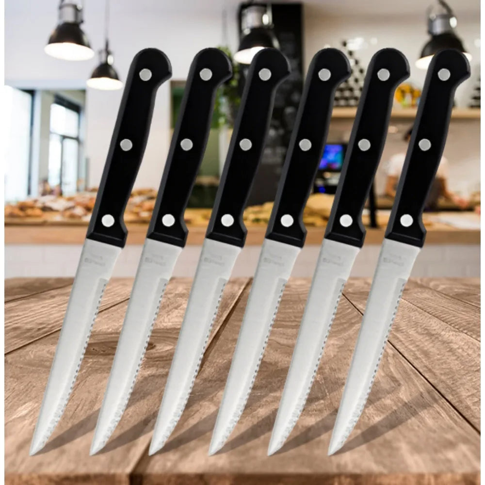 15-Piece Chef Knife Set – Stainless Steel Kitchen Knives with Scissors, Sharpening Rod & Solid Wood Block