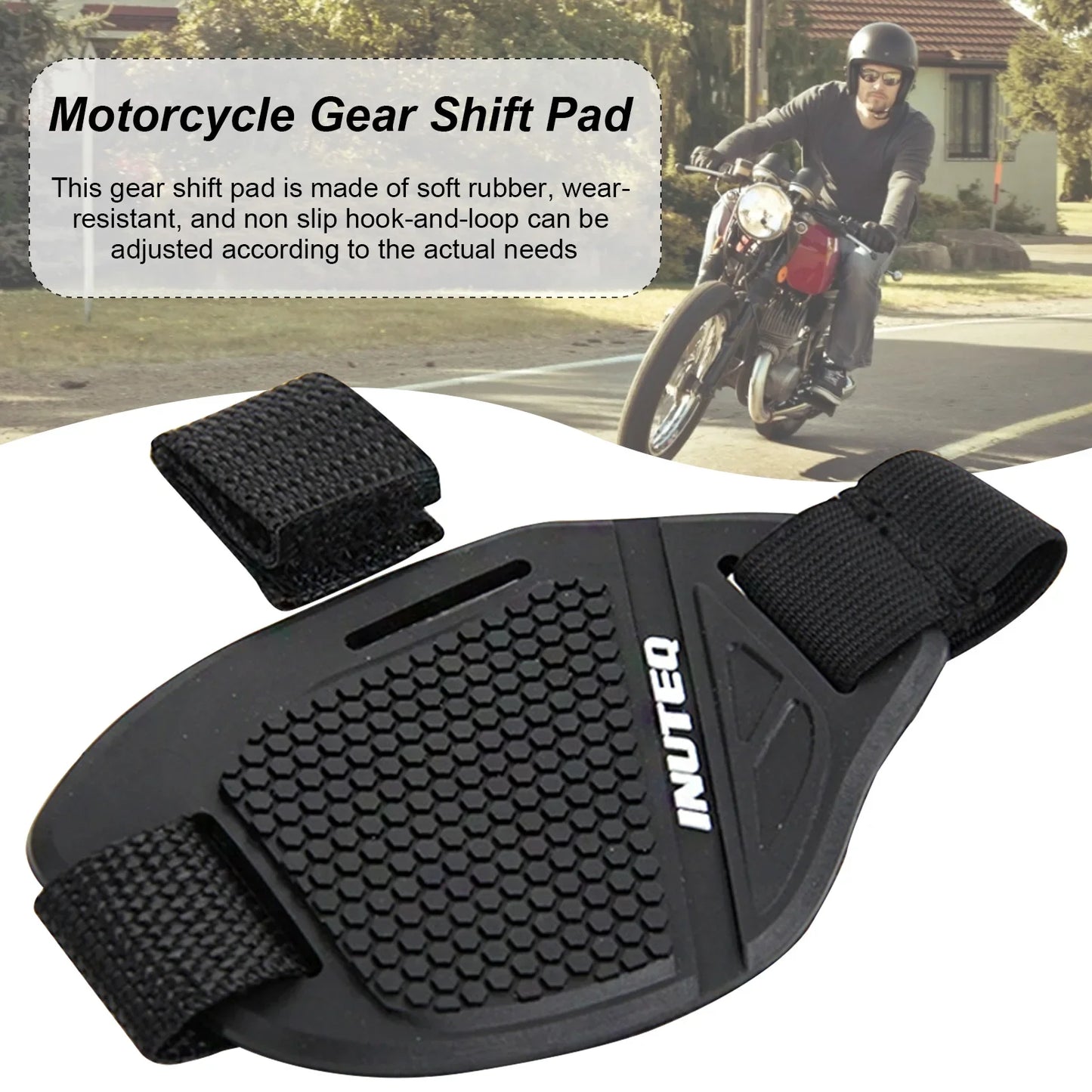 Motorcycle Shift Pad Rubber Boot Protective Cover: Adjustable Shifter Shield Anti-Slip Shoe Protection for Motorcycle Riders