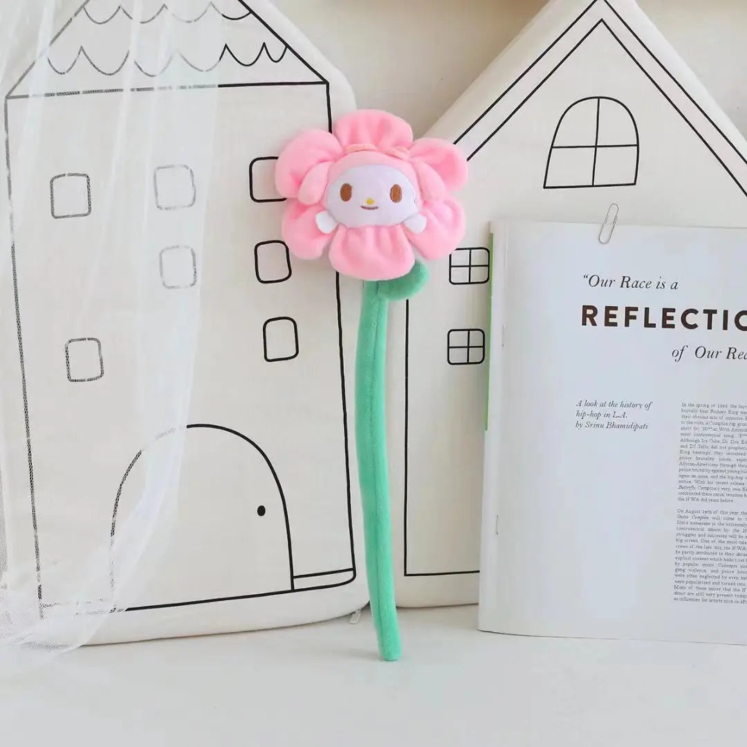 Sanrio Cartoon Plush Toys — Changeable Flower My Melody, Kuromi, Cinnamoroll, KT Cat & Purin Dog, Cute Anime Stuffed Doll